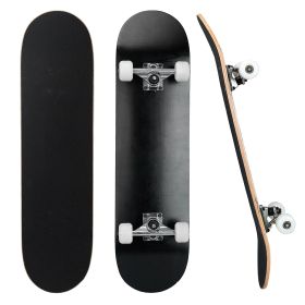 31x8in Skateboards Complete Standard Skate Boards For Girls Boys Beginner 9 Layers Maple Concave Skateboard For Kids Youth Teens (Option: Blackboard)