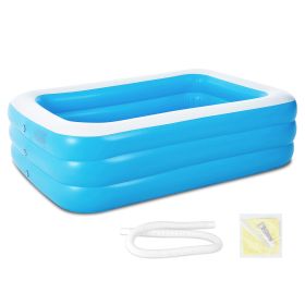 Inflatable Swimming Pools Family Swim Play Center Pool Blow up Kiddie Pool for Family Inflatable Lounge Pool for Kids Baby Adult Inflatable Water Ball (Option: Swim)