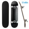 31x8in Skateboards Complete Standard Skate Boards For Girls Boys Beginner 9 Layers Maple Concave Skateboard For Kids Youth Teens