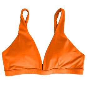 Women Deep V-Neck Sports Bras U-Shaped Back Sport Bras Padded Strappy Crop Open Back Low Impact Bras Sexy Fitness Tank Tops with Removable Pads for Gy (Option: Orange_S)