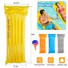 Inflatable Pool Float Raft Foldable Float Lounge Chair Swimming Pool Water Mat with Pillow Air Mat Mattress For Adults & Kids
