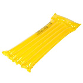 Inflatable Pool Float Raft Foldable Float Lounge Chair Swimming Pool Water Mat with Pillow Air Mat Mattress For Adults & Kids (Option: Yellow)